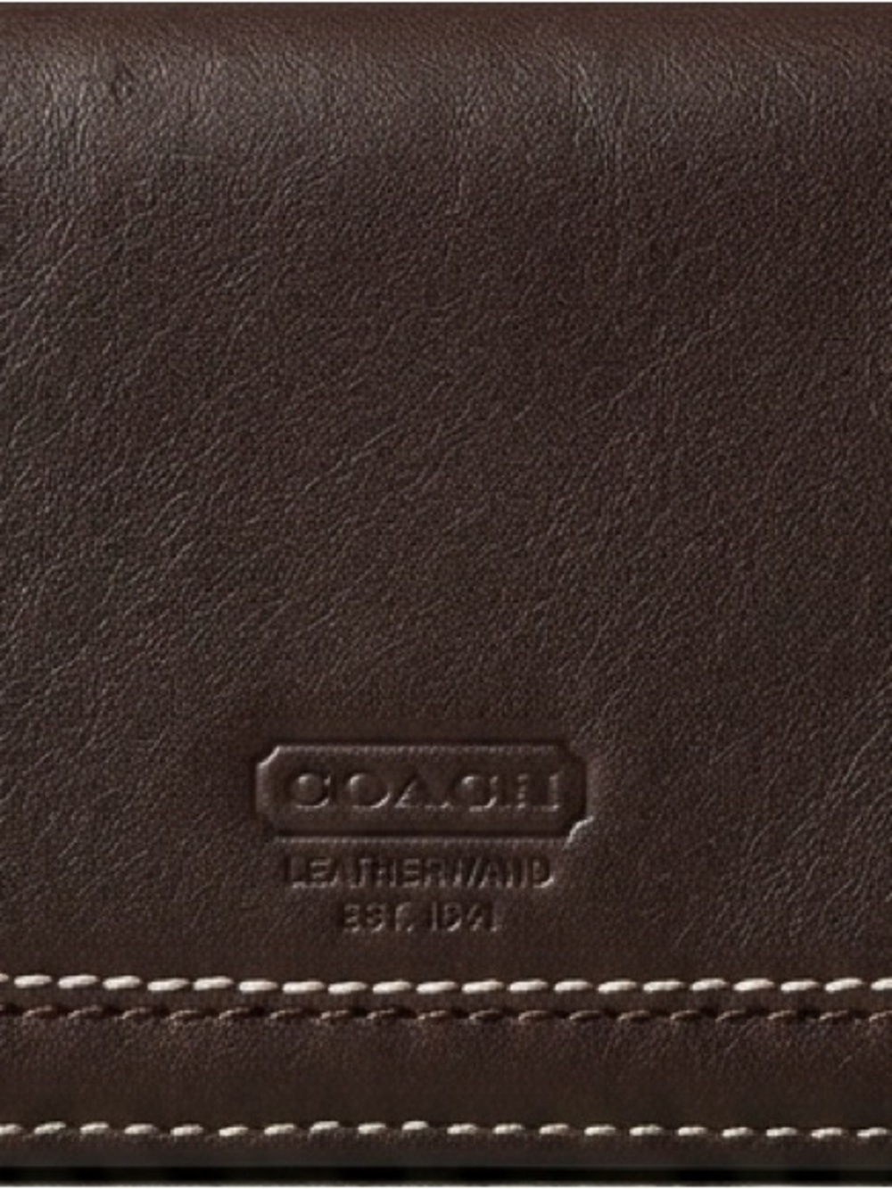Vintage Coach brown leather card cas with Contrast Stitching Leatherware - Picture 3 of 6